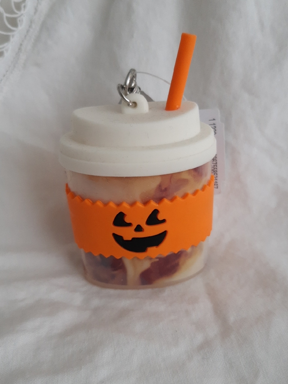 Bath & Body Works Halloween Hand Sanitizer Holder - Orange and White